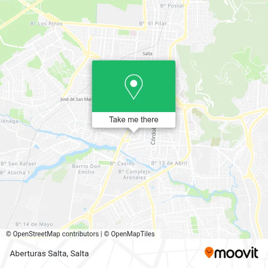 Aberturas Salta map