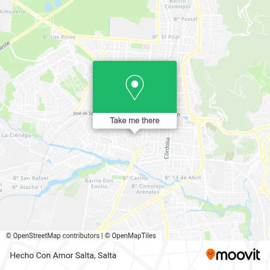 Hecho Con Amor Salta map