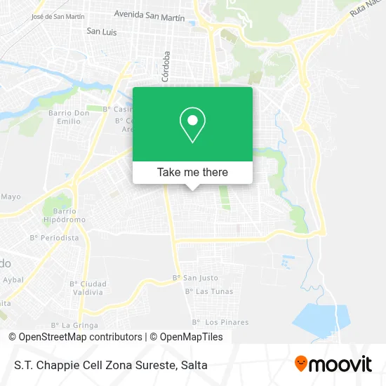 S.T. Chappie Cell Zona Sureste map