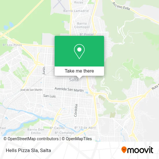 Hells Pizza Sla map