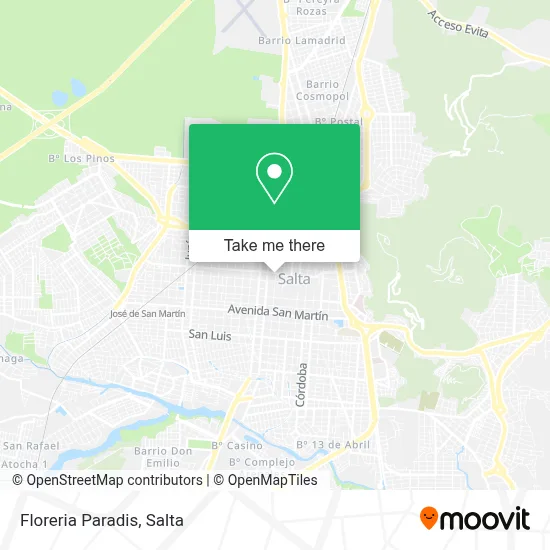 Floreria Paradis map