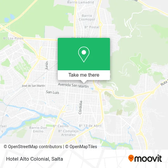 Hotel Alto Colonial map