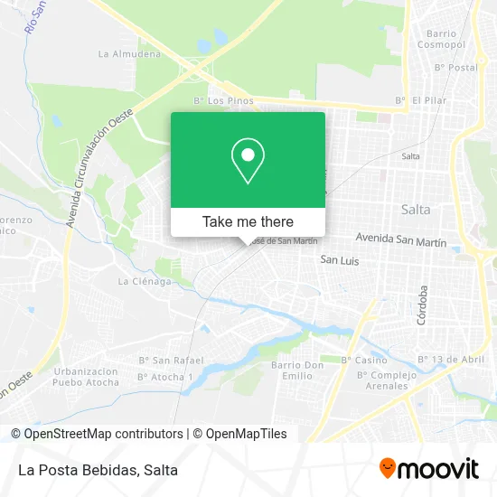 La Posta Bebidas map