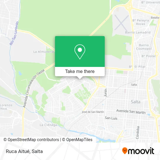 Ruca Aitué map