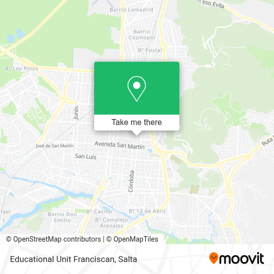 Educational Unit Franciscan map