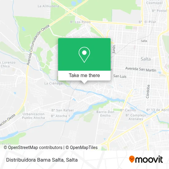 Distribuidora Bama Salta map