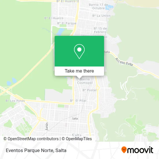Eventos Parque Norte map
