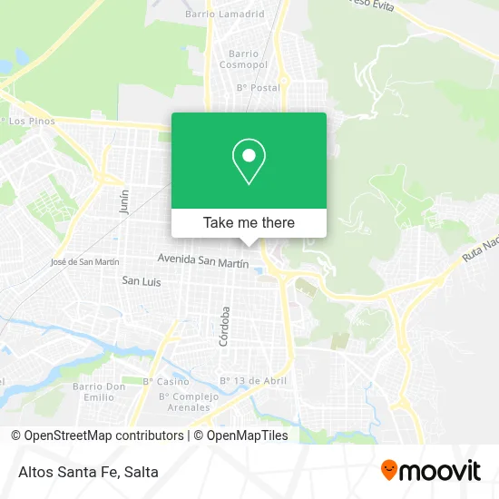 Altos Santa Fe map