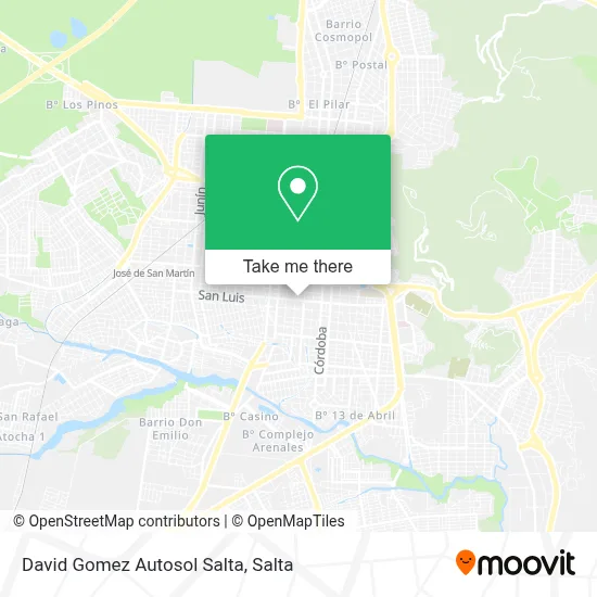 David Gomez Autosol Salta map