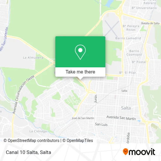 Canal 10 Salta map