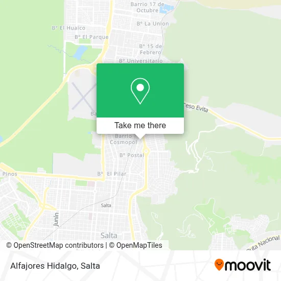 Alfajores Hidalgo map
