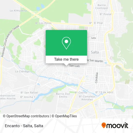 Encanto - Salta map