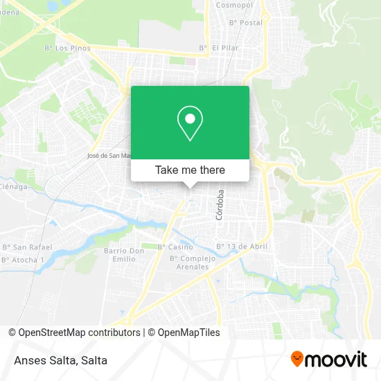 Anses Salta map