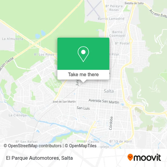 El Parque Automotores map