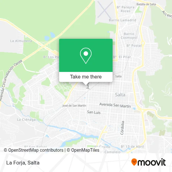 La Forja map