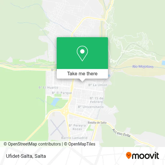 Ufidet-Salta map