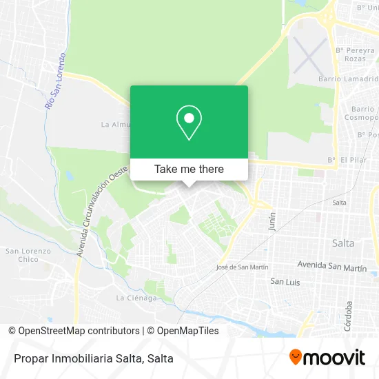 Propar Inmobiliaria Salta map