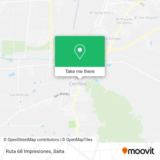 Ruta 68 Impresiones map