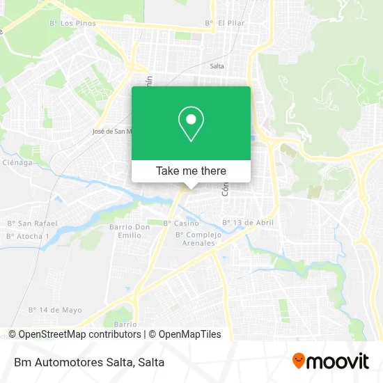 Bm Automotores Salta map