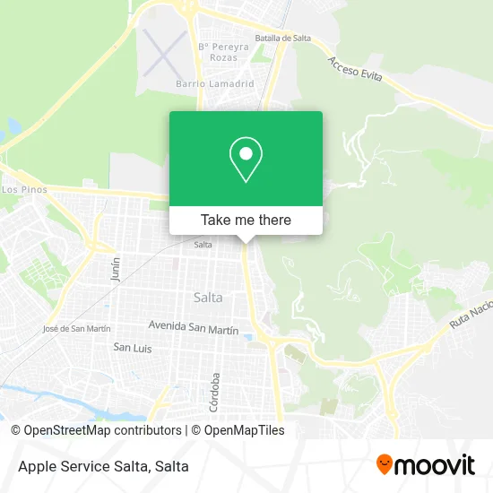 Apple Service Salta map