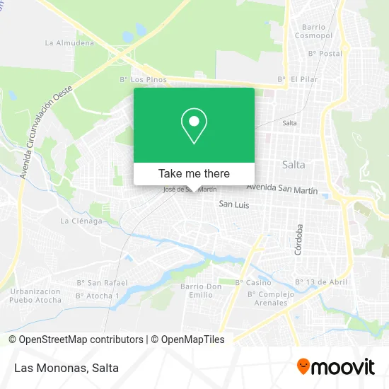 Las Mononas map