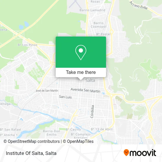 Institute Of Salta map