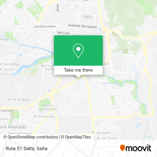 Ruta 51 Salta map