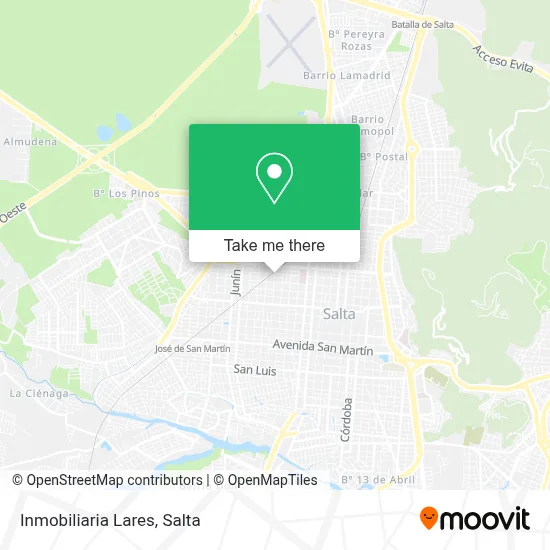 Inmobiliaria Lares map