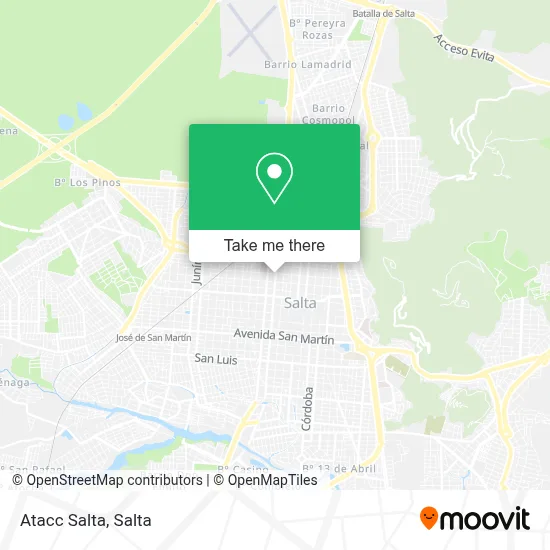 Atacc Salta map