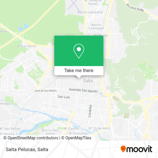 Salta Pelucas map