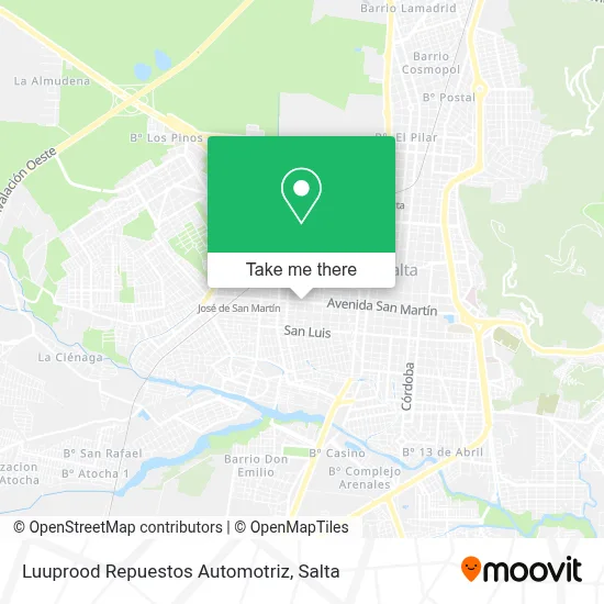 Luuprood Repuestos Automotriz map
