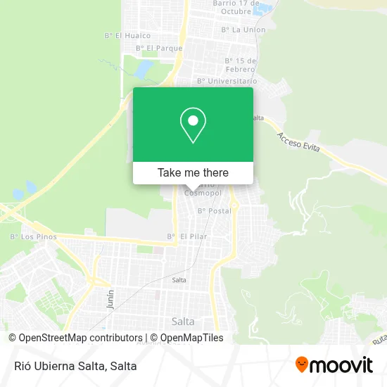 Rió Ubierna Salta map