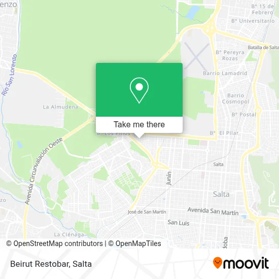 Beirut Restobar map
