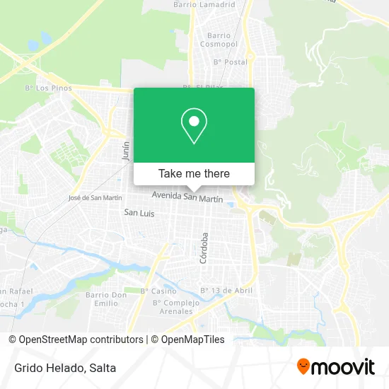 Grido Helado map