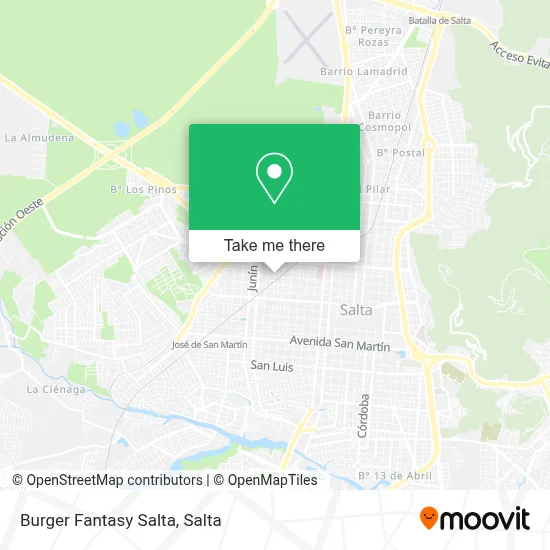 Burger Fantasy Salta map