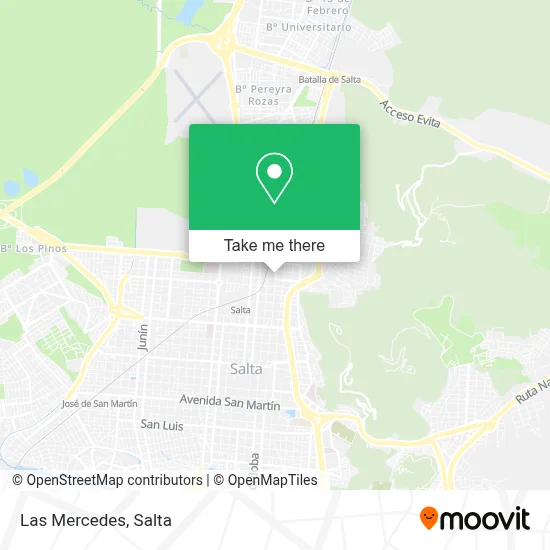 Las Mercedes map