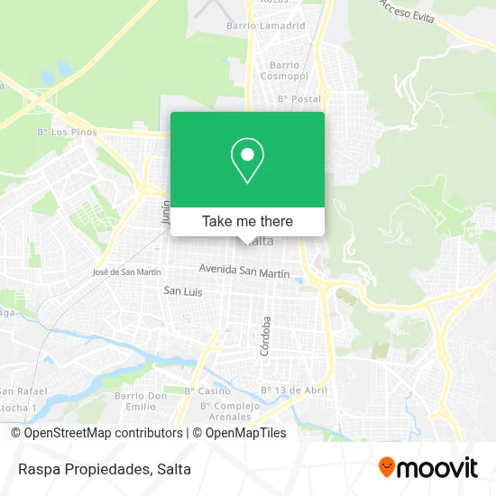 Raspa Propiedades map
