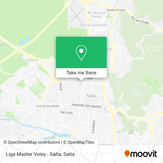 Liga Master Voley - Salta map