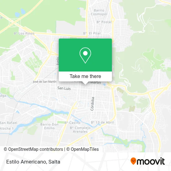 Estilo Americano map