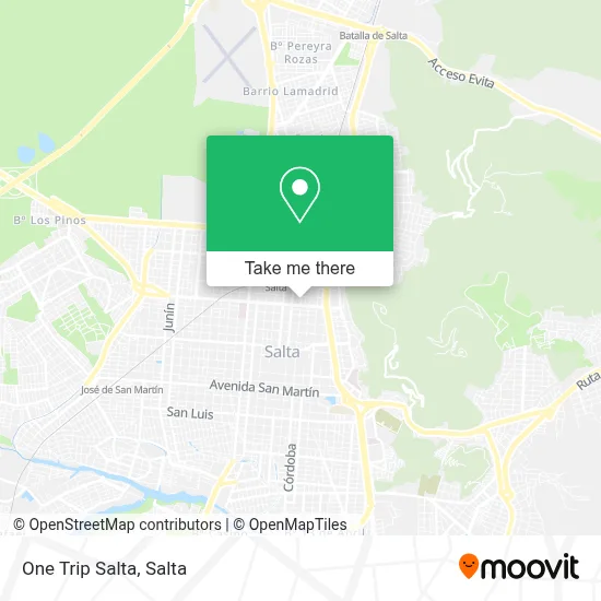 One Trip Salta map