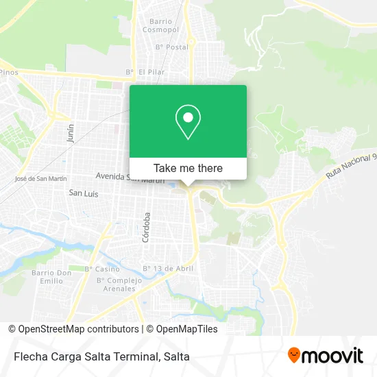 Flecha Carga Salta Terminal map