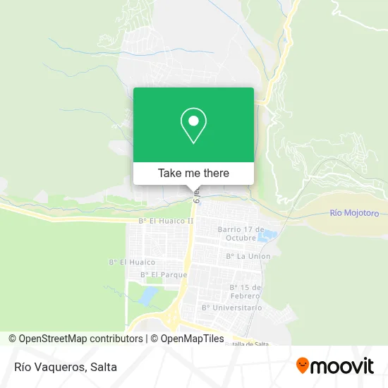 Río Vaqueros map