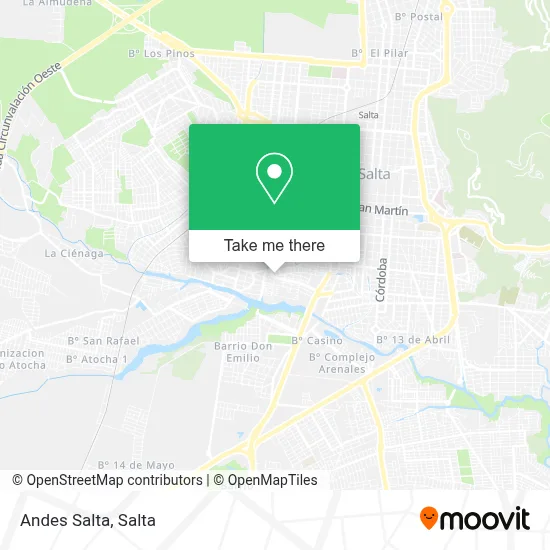 Andes Salta map