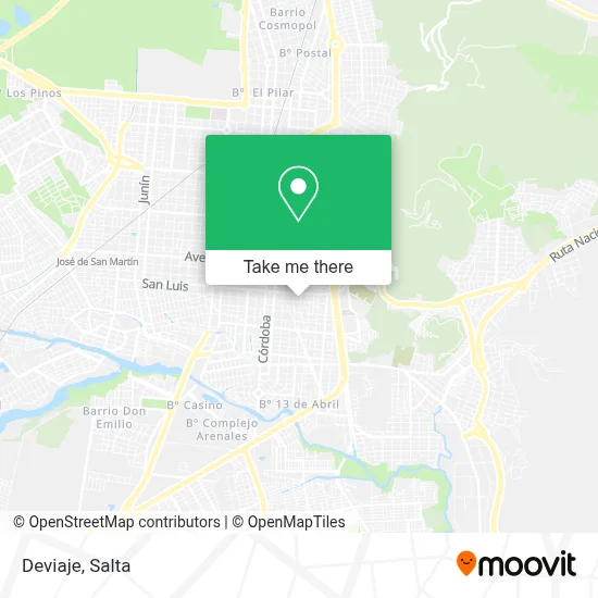 Deviaje map