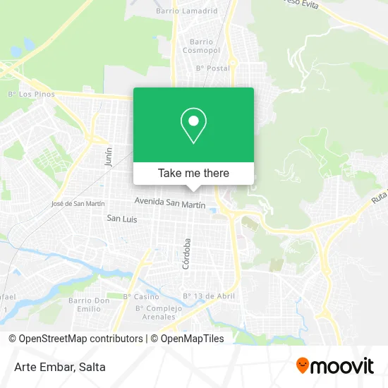 Arte Embar map