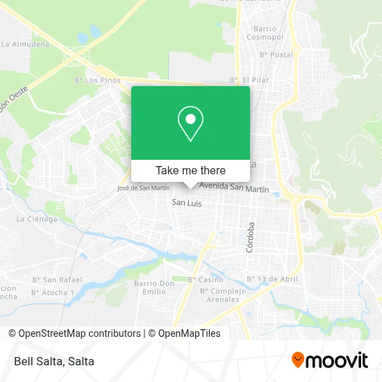 Bell Salta map