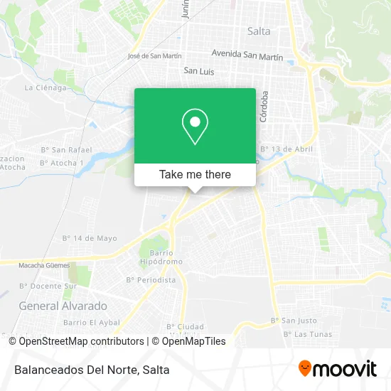 Balanceados Del Norte map