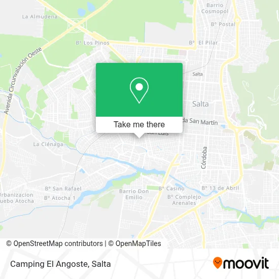Camping El Angoste map