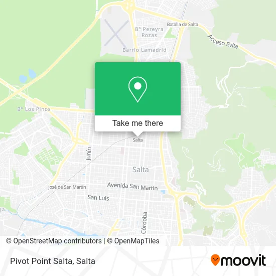 Pivot Point Salta map