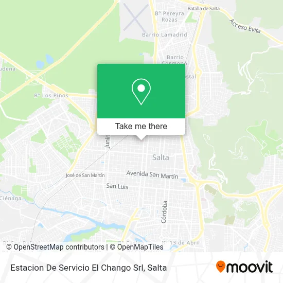 Estacion De Servicio El Chango Srl map